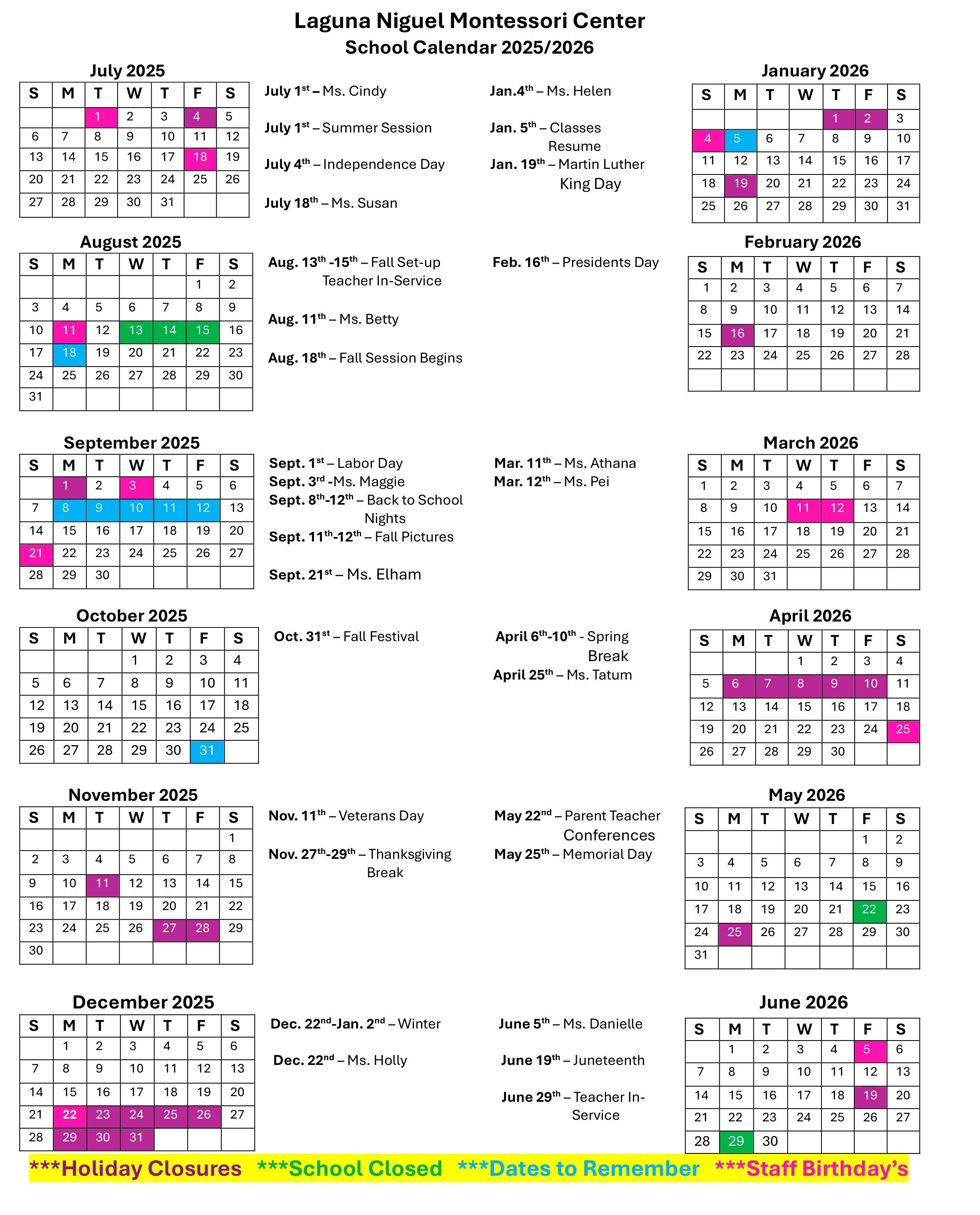 Calendar